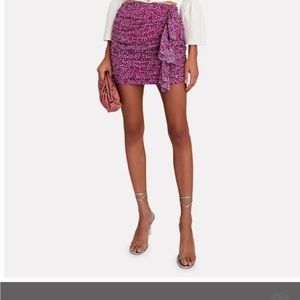 Pink Printed Ruffled Skirt